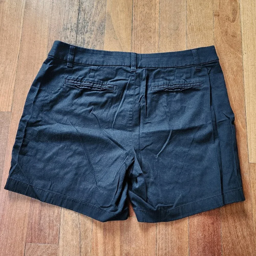 J.Crew Black Cotton Shorts Size 12